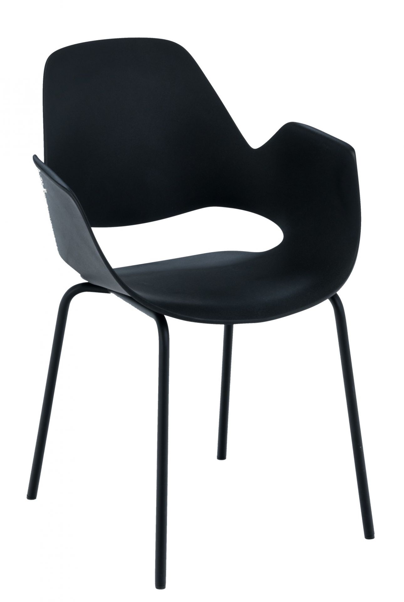 Falk Armchair Legs in black powder coated metal Houe